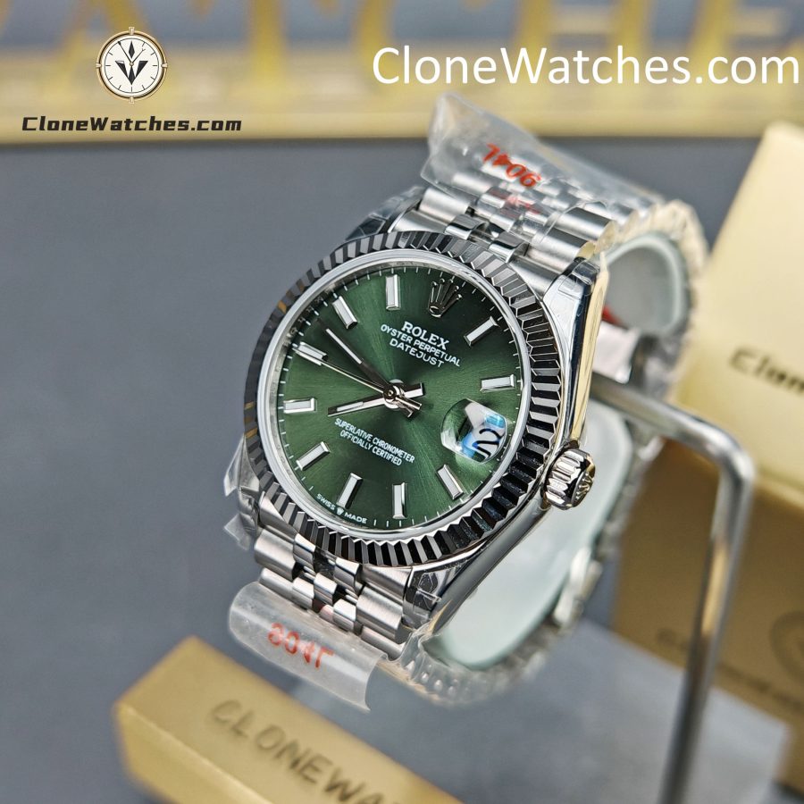 Rolex Super Clone Watches 1:1 DateJust Green Dial m278274-0018 Jubilee 31MM 2236 Movement - Image 3