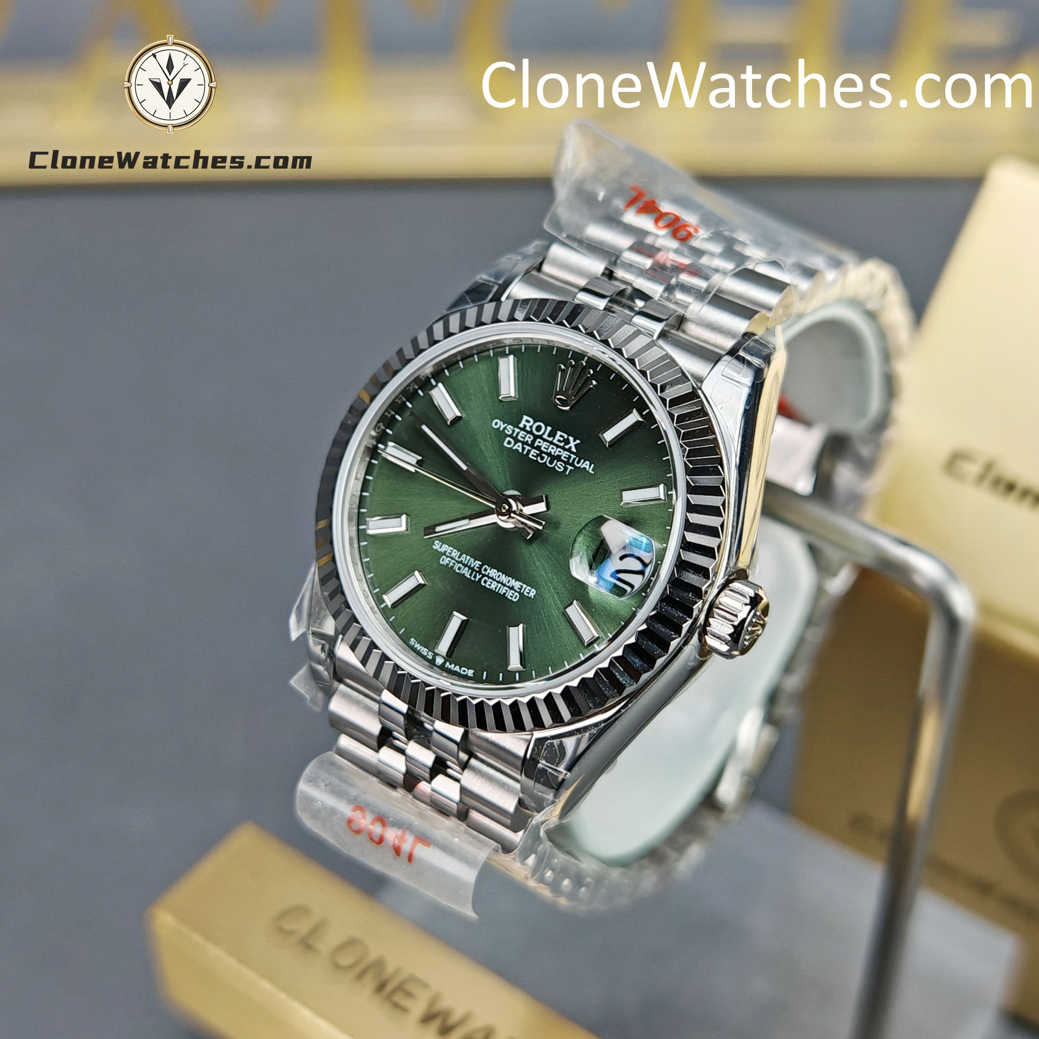 Rolex Super Clone Watches 1:1 DateJust Green Dial m278274-0018 Jubilee 31MM 2236 Movement - Image 3