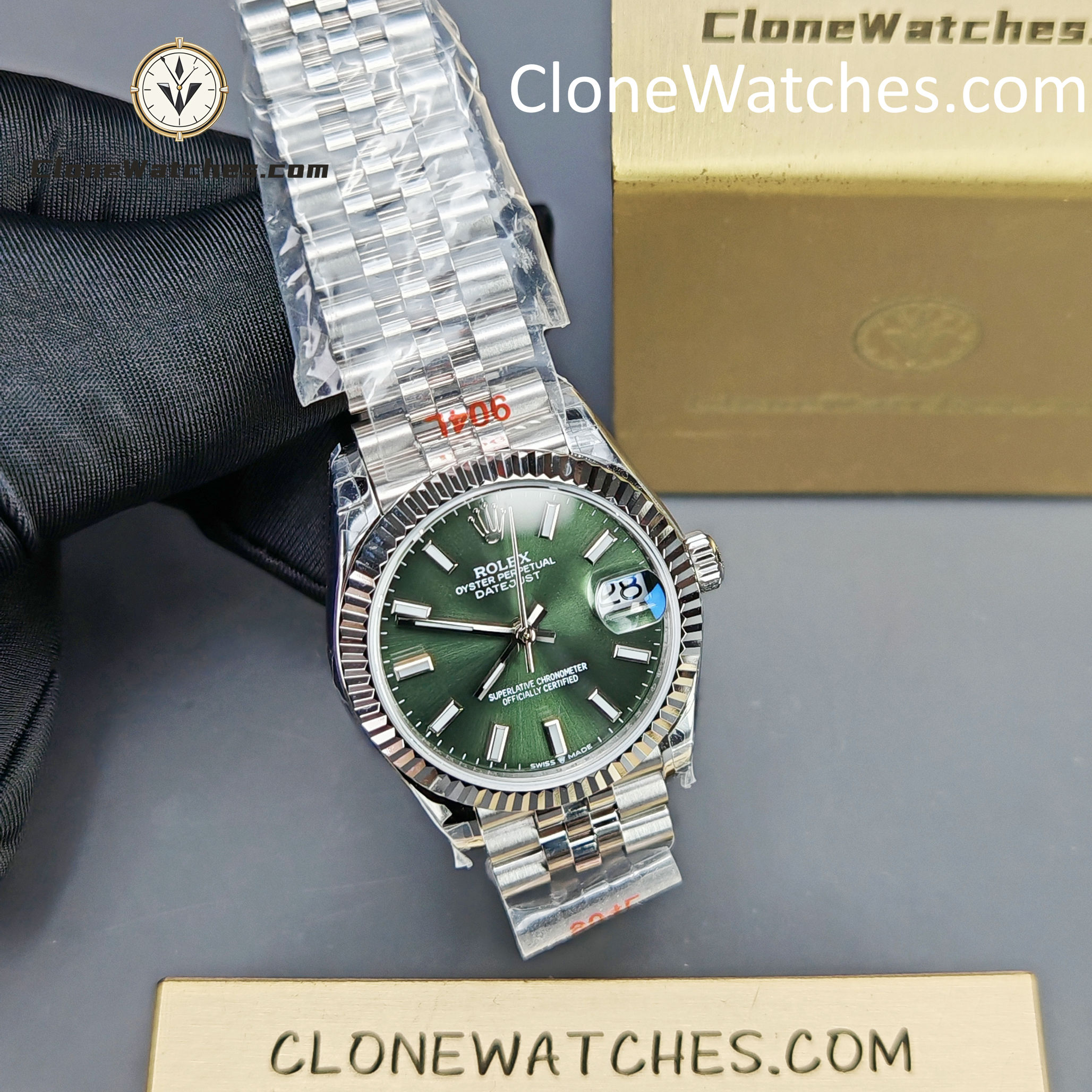 Rolex Super Clone Watches 1:1 DateJust Green Dial m278274-0018 Jubilee 31MM 2236 Movement - Image 5