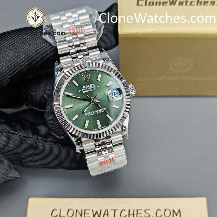 Rolex Super Clone Watches 1:1 DateJust Green Dial m278274-0018 Jubilee 31MM 2236 Movement - Image 6