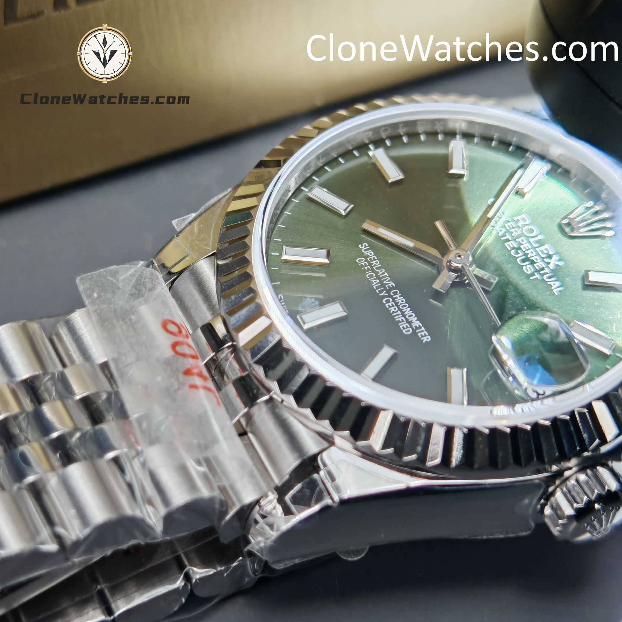 Rolex Super Clone Watches 1:1 DateJust Green Dial m278274-0018 Jubilee 31MM 2236 Movement - Image 15