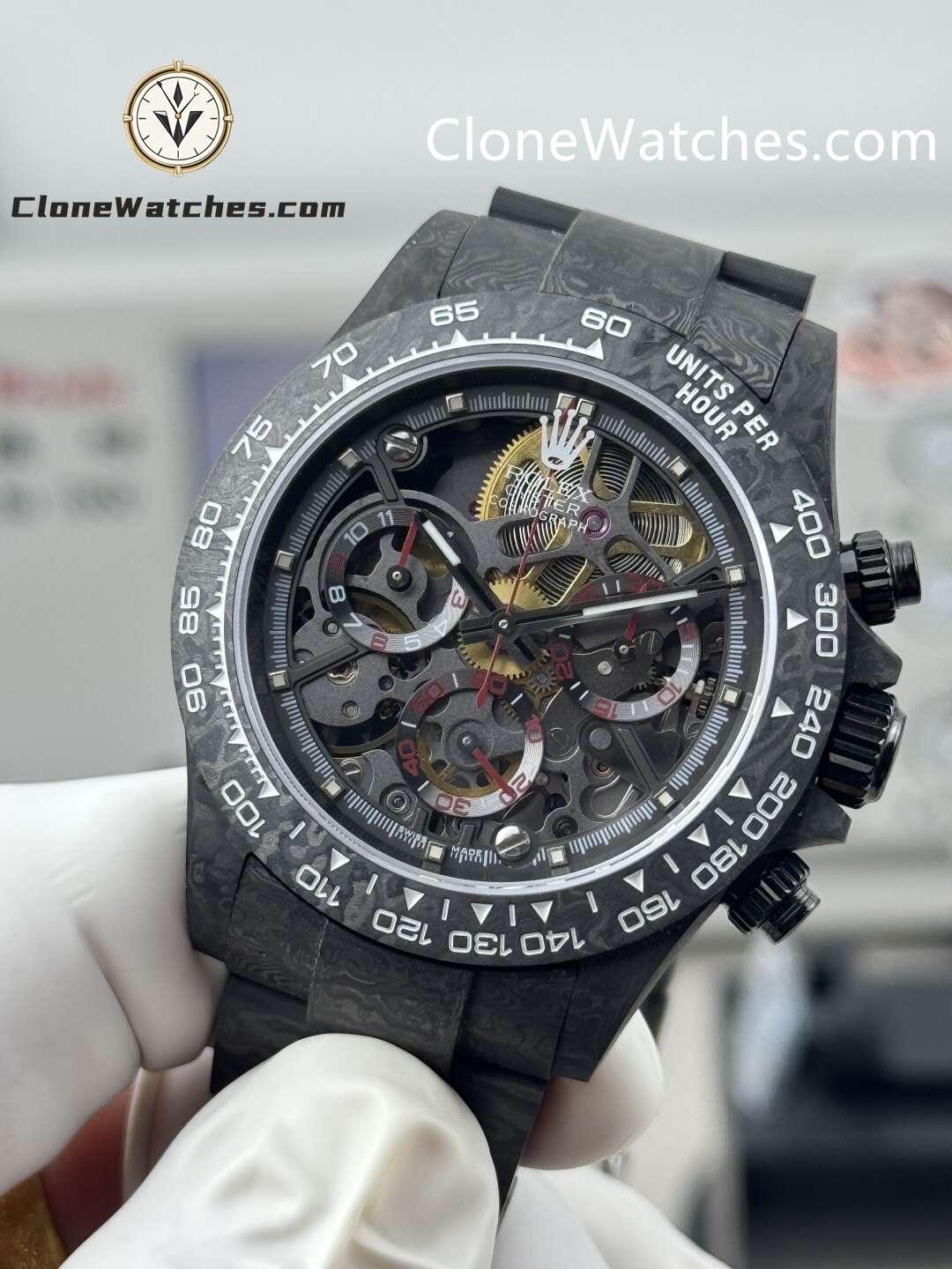 Modified Super Clone Watches 1:1 Rolex Daytona 4130 Super Lightweight Carbon Fiber  40mm - Image 4