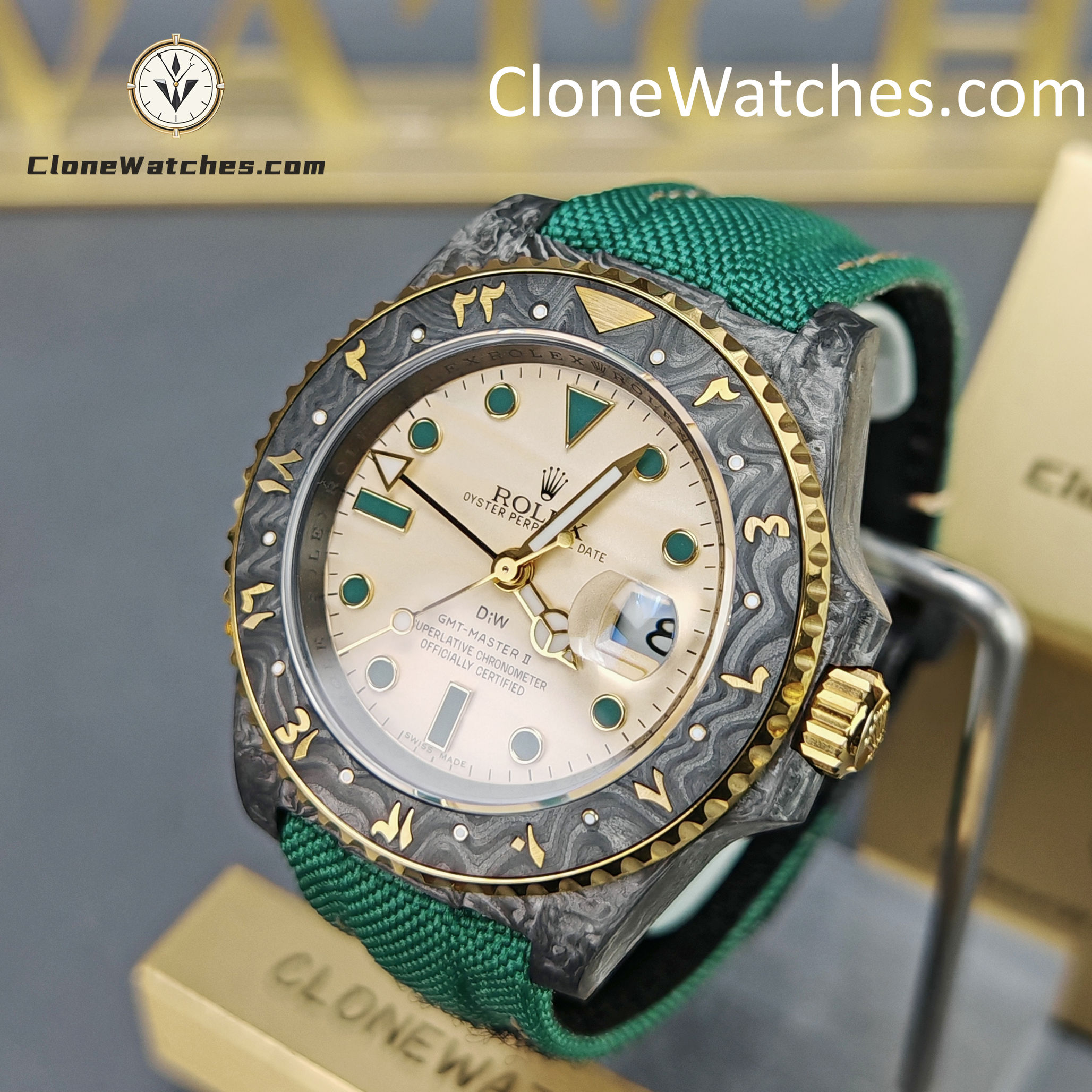 Modified Super Clone Watches 1:1 DIW Rolex GMT Master II NTPT Carbon OASIS Middle East Edition 3285 Movement - Image 3