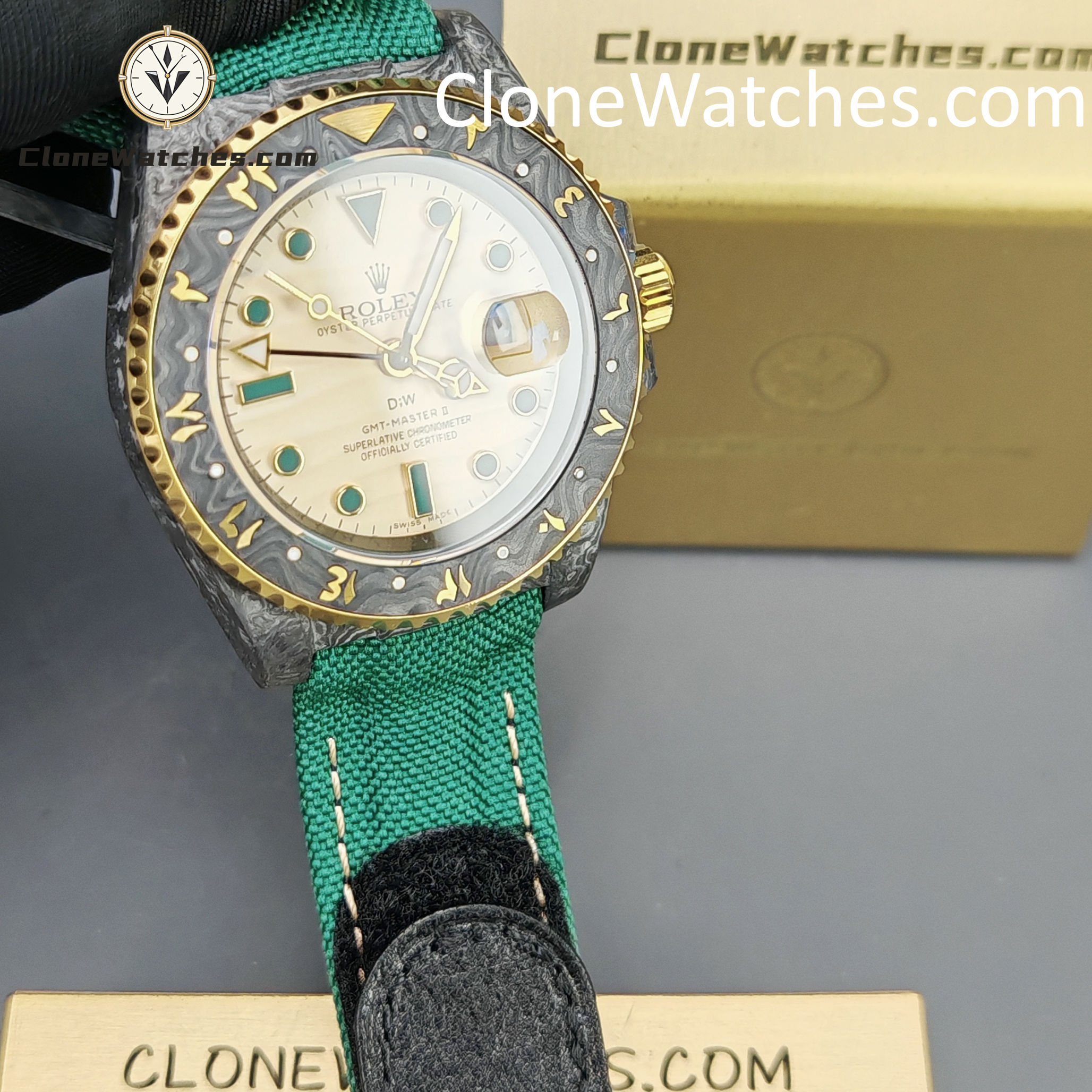 Modified Super Clone Watches 1:1 DIW Rolex GMT Master II NTPT Carbon OASIS Middle East Edition 3285 Movement - Image 5