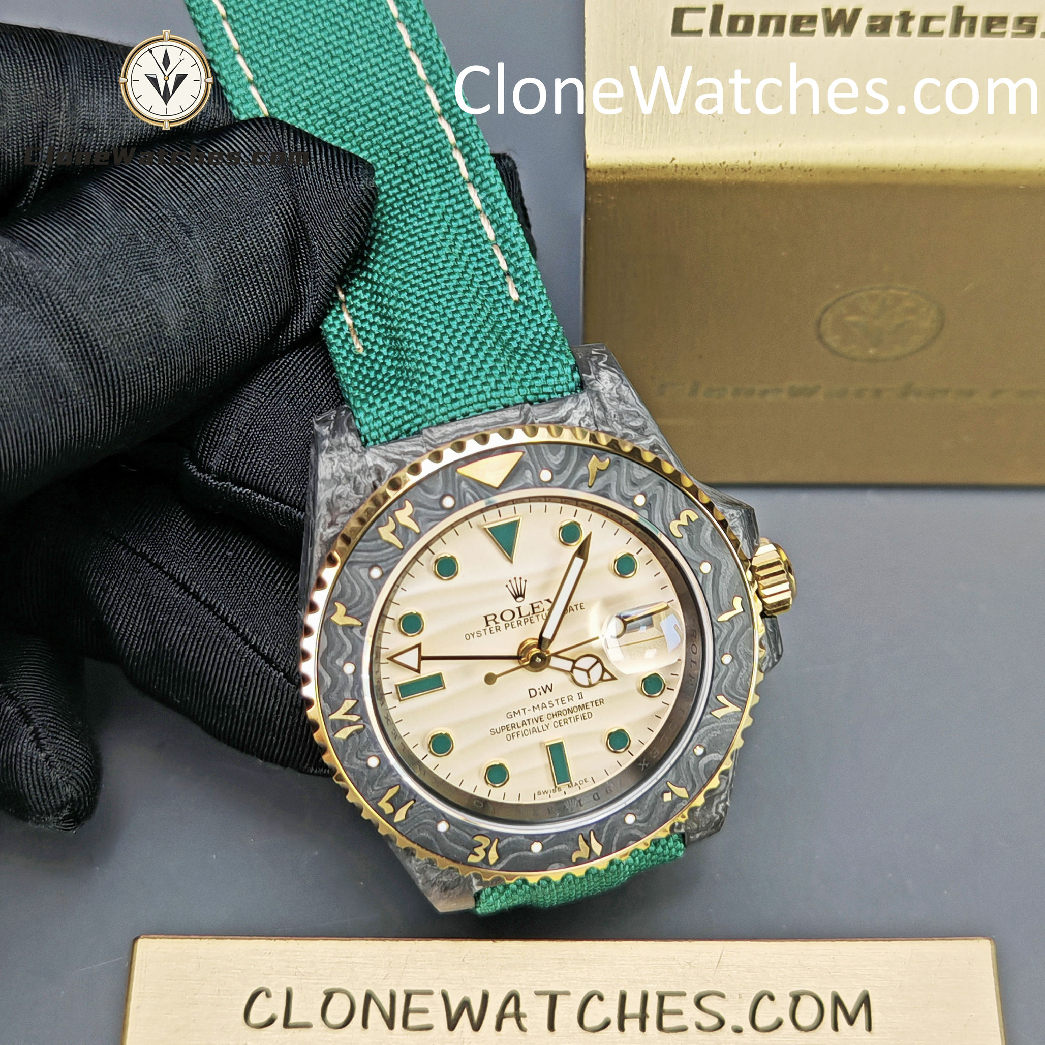 Modified Super Clone Watches 1:1 DIW Rolex GMT Master II NTPT Carbon OASIS Middle East Edition 3285 Movement - Image 6