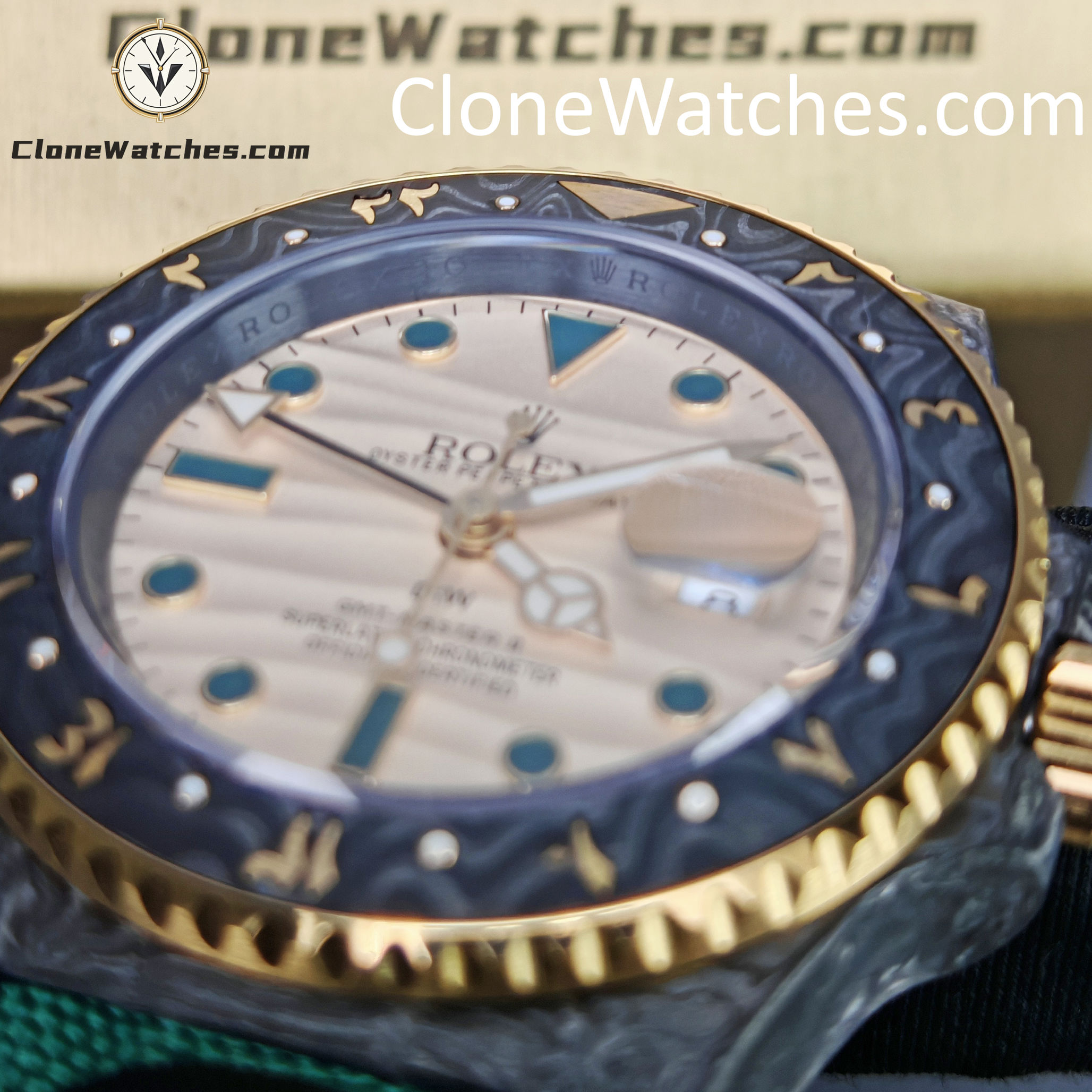 Modified Super Clone Watches 1:1 DIW Rolex GMT Master II NTPT Carbon OASIS Middle East Edition 3285 Movement - Image 7